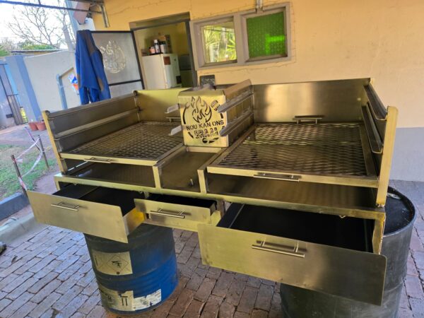 1200x500 1400x550 Double Stainless Braai Insert - Image 3